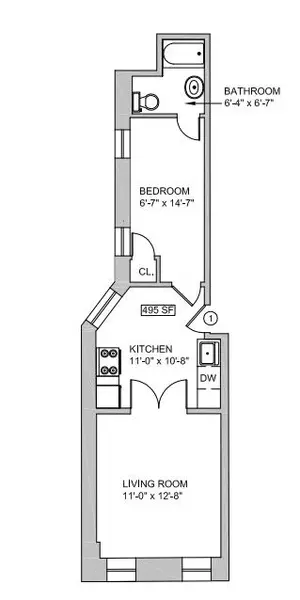 1 bedroom apartment for rent in West Village - Manhattan, New York