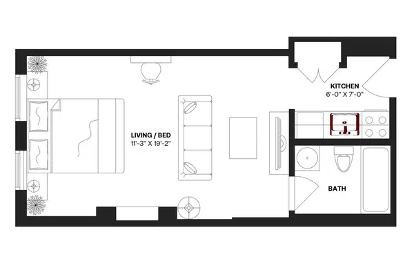 Studio Apartment for rent in Midtown West - Manhattan, New York