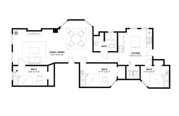 3 bedrooms apartment for rent in Ukrainian Village - West Side, Chicago