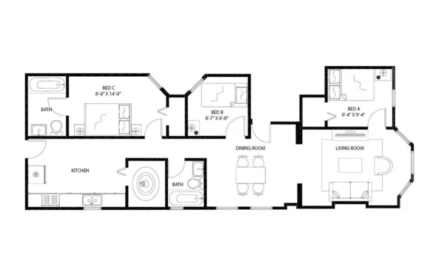 3 bedrooms apartment for rent in Lower West Side - West Side, Chicago