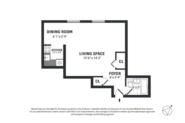 Studio Apartment for rent in Upper West Side - Manhattan, New York